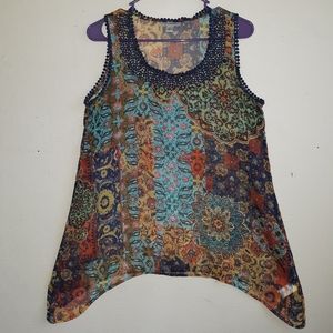 DRESSBAN ❣ Indian tank top with embroidery neck ❣